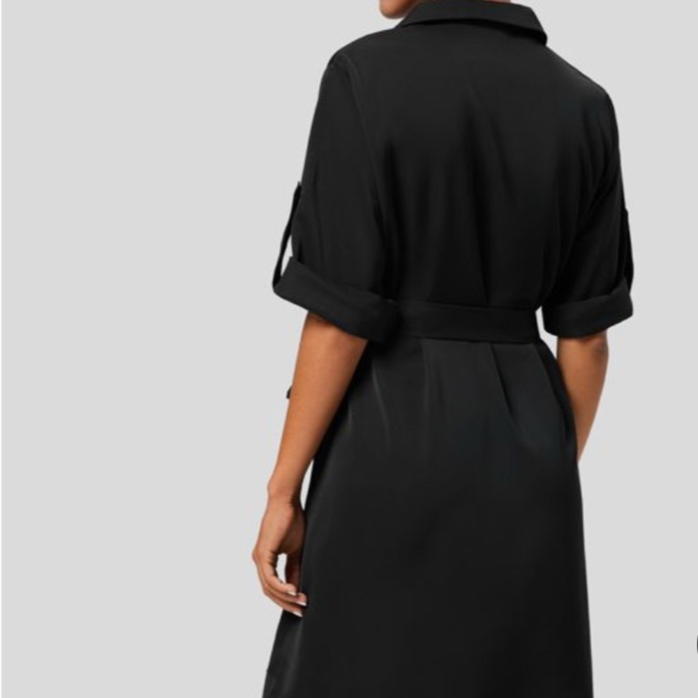 Halara Elegant Black Shirt Dress Sz L NWT - Picture 3 of 8